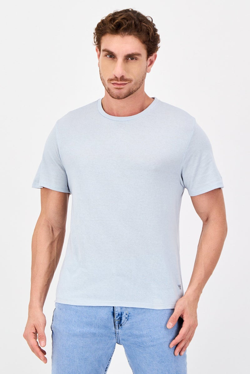 Frye تي شيرت رجالي بأكمام قصيرة بياقة دائرية 4 قطع بشعار العلامة التجارية، متعدد الألوان - Image 1